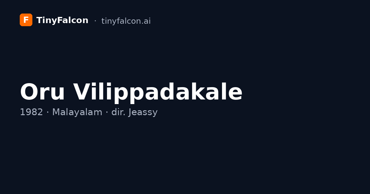 Oru Vilippadakale