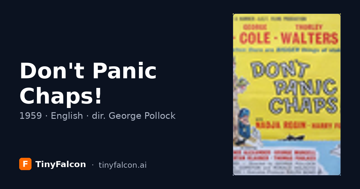 Don't Panic Chaps!