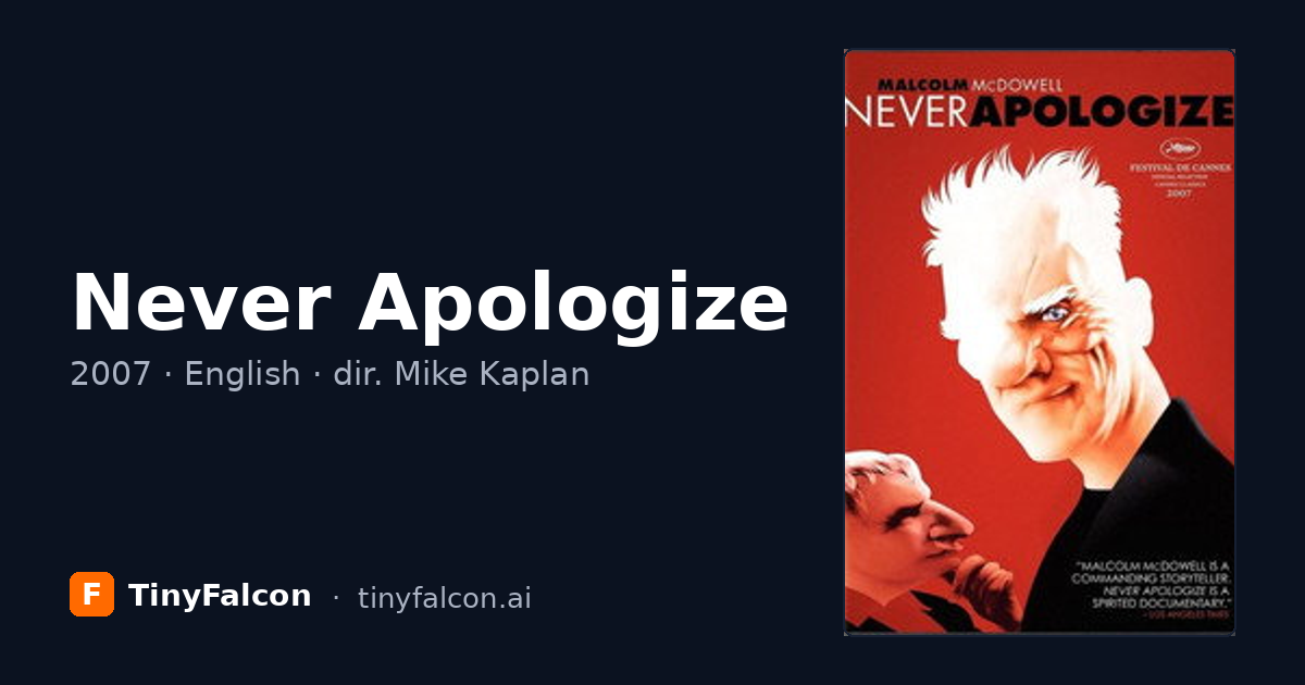 Never Apologize
