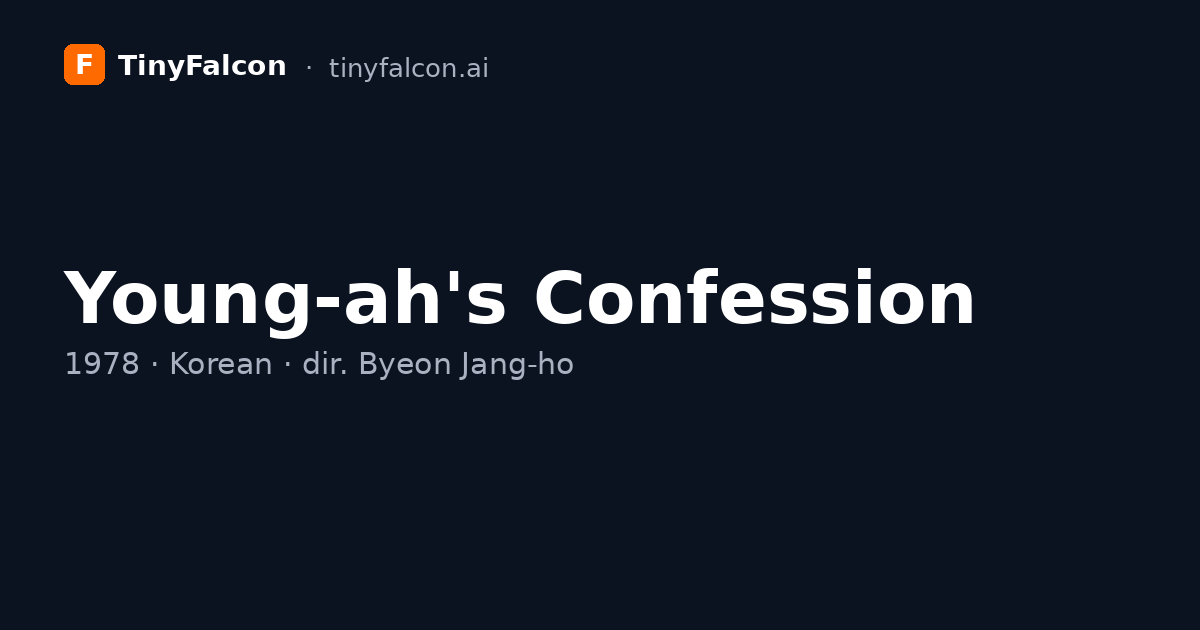 Young-ah's Confession