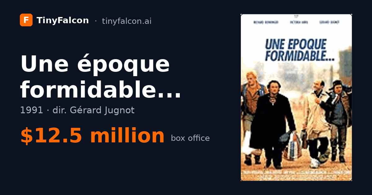 Une époque formidable...
