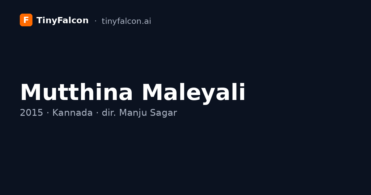 Mutthina Maleyali
