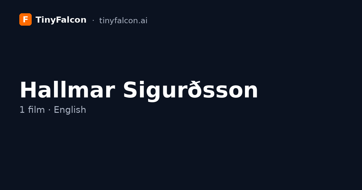 Hallmar Sigurðsson