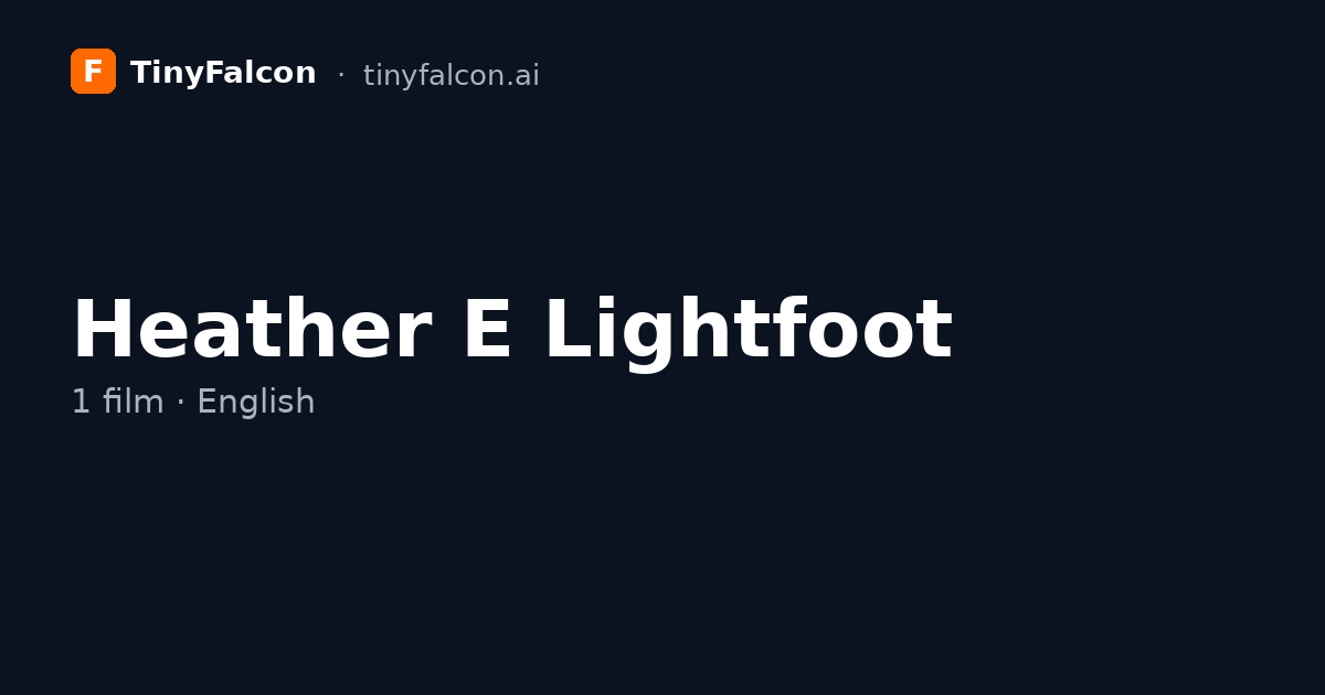 Heather E Lightfoot