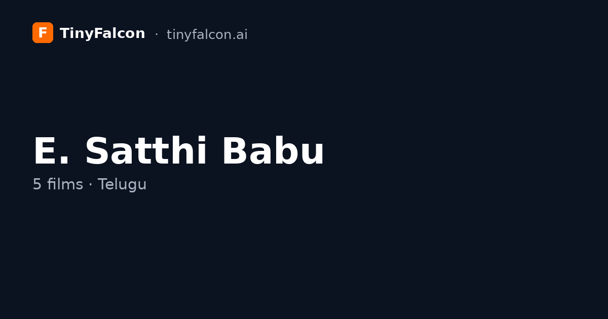 E. Satthi Babu