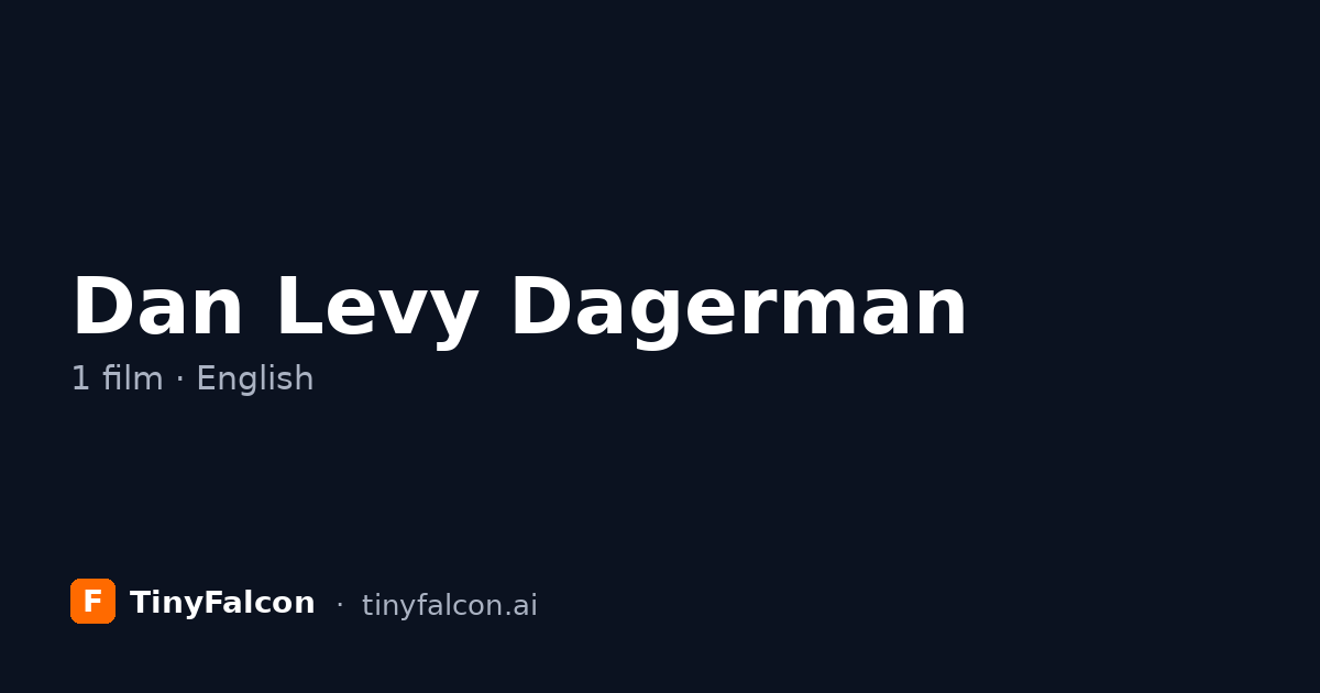 Dan Levy Dagerman