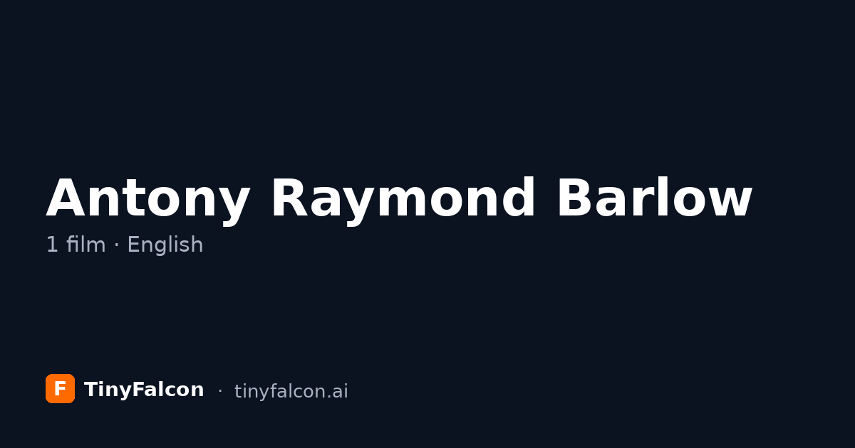 Antony Raymond Barlow