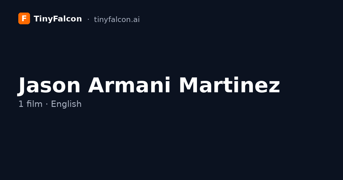 Jason Armani Martinez