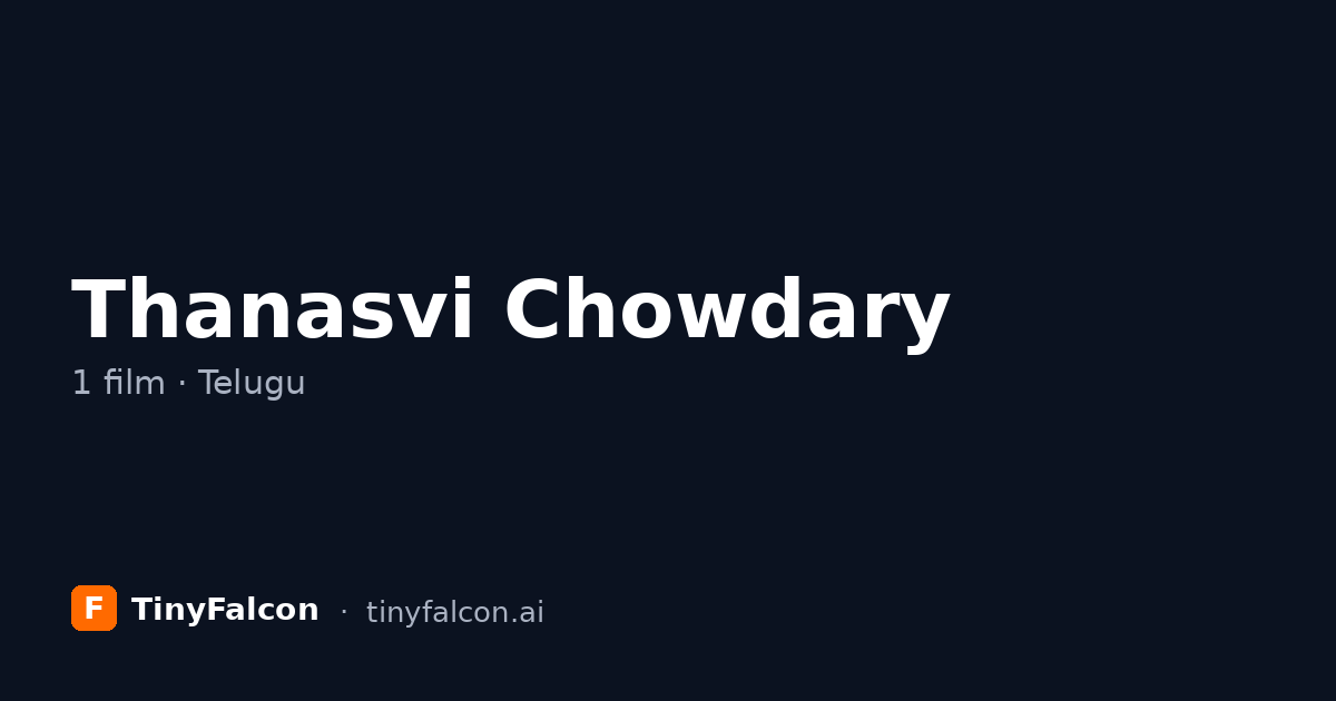 Thanasvi Chowdary