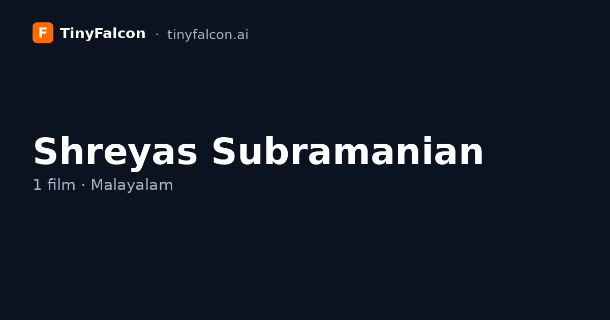 Shreyas Subramanian