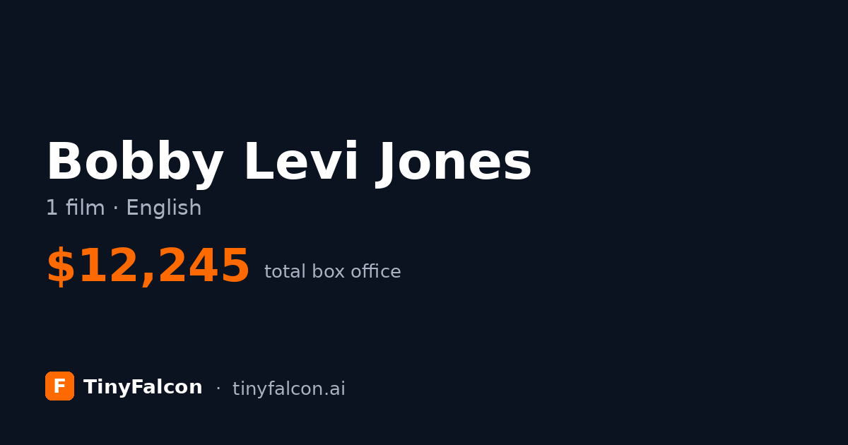 Bobby Levi Jones