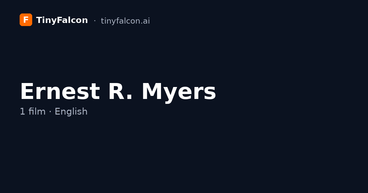 Ernest R. Myers