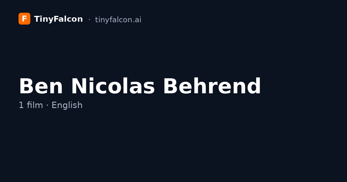 Ben Nicolas Behrend