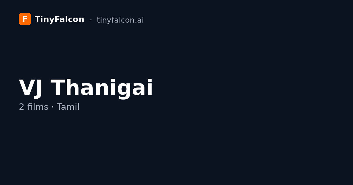 VJ Thanigai