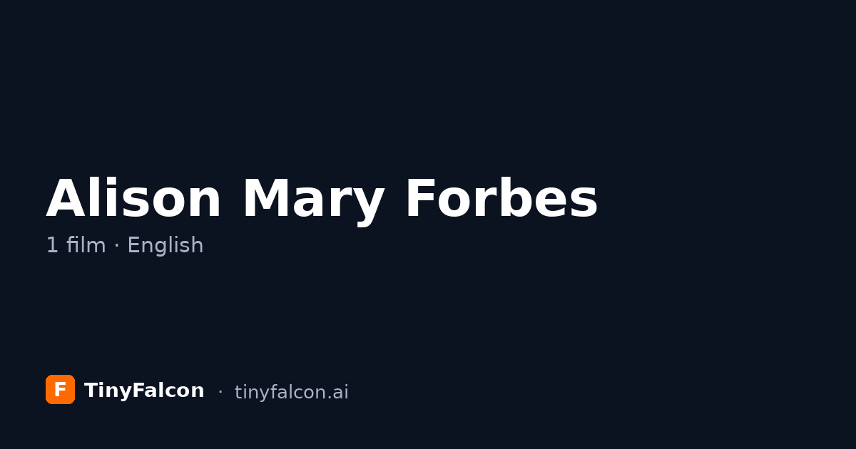 Alison Mary Forbes