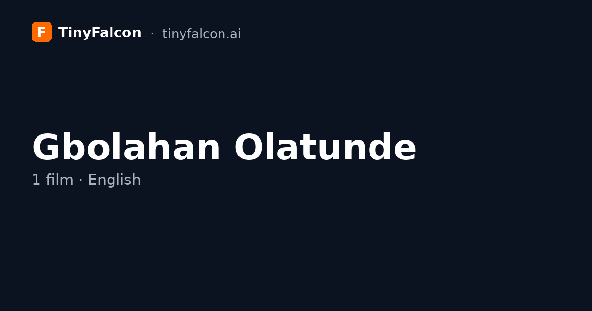 Gbolahan Olatunde