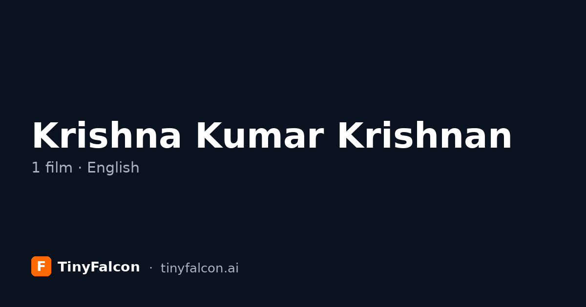 Krishna Kumar Krishnan