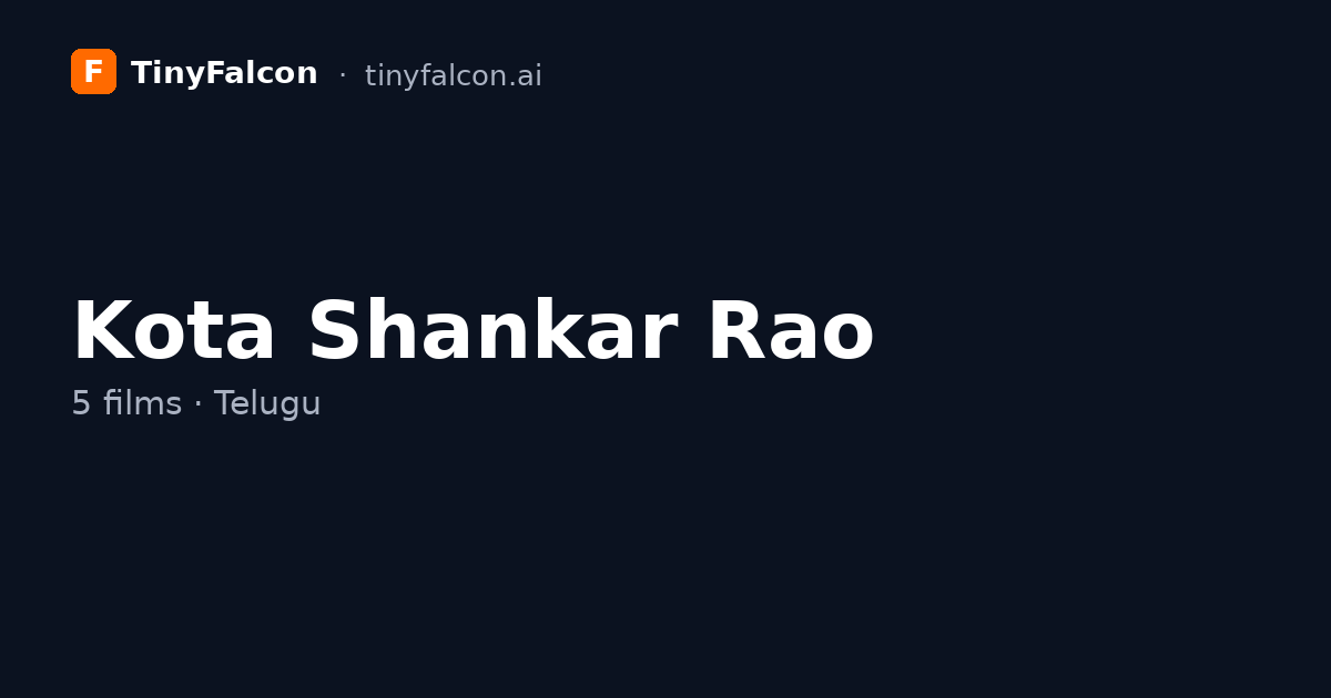 Kota Shankar Rao