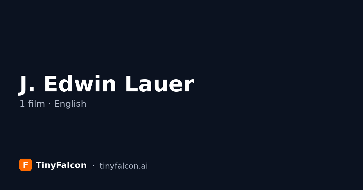 J. Edwin Lauer