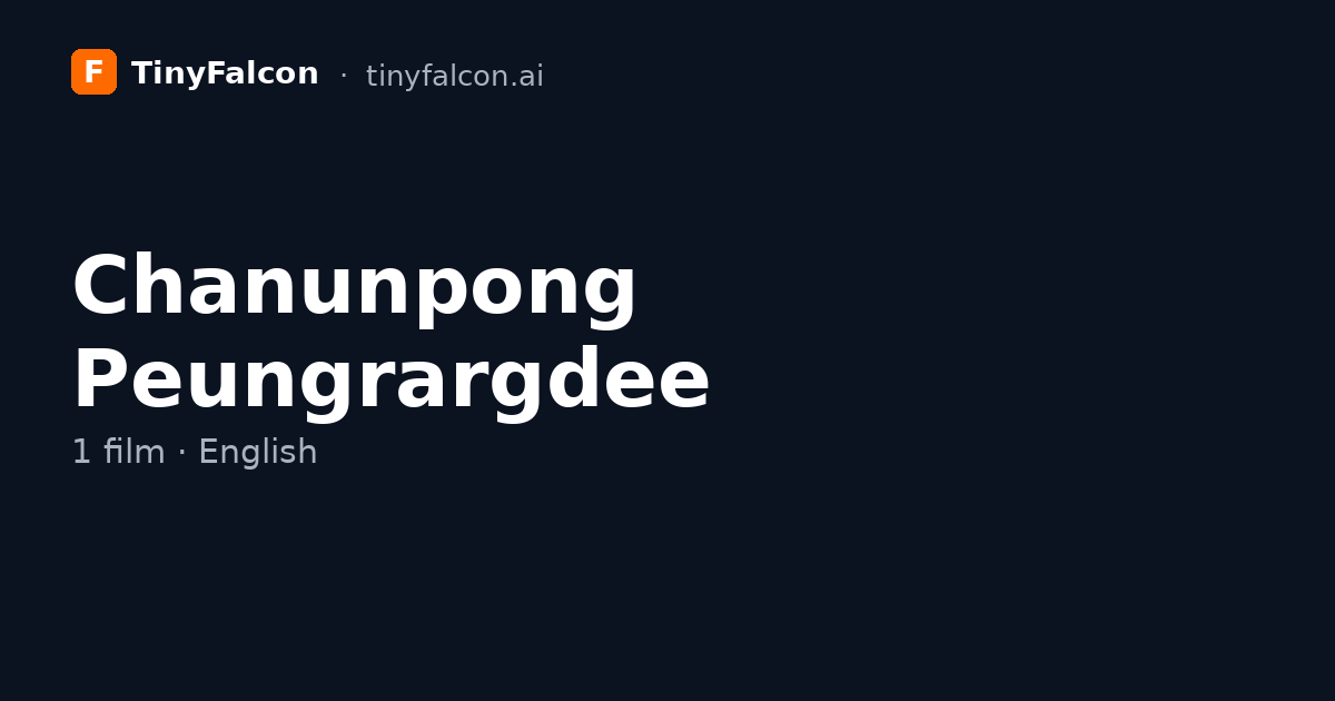 Chanunpong Peungrargdee