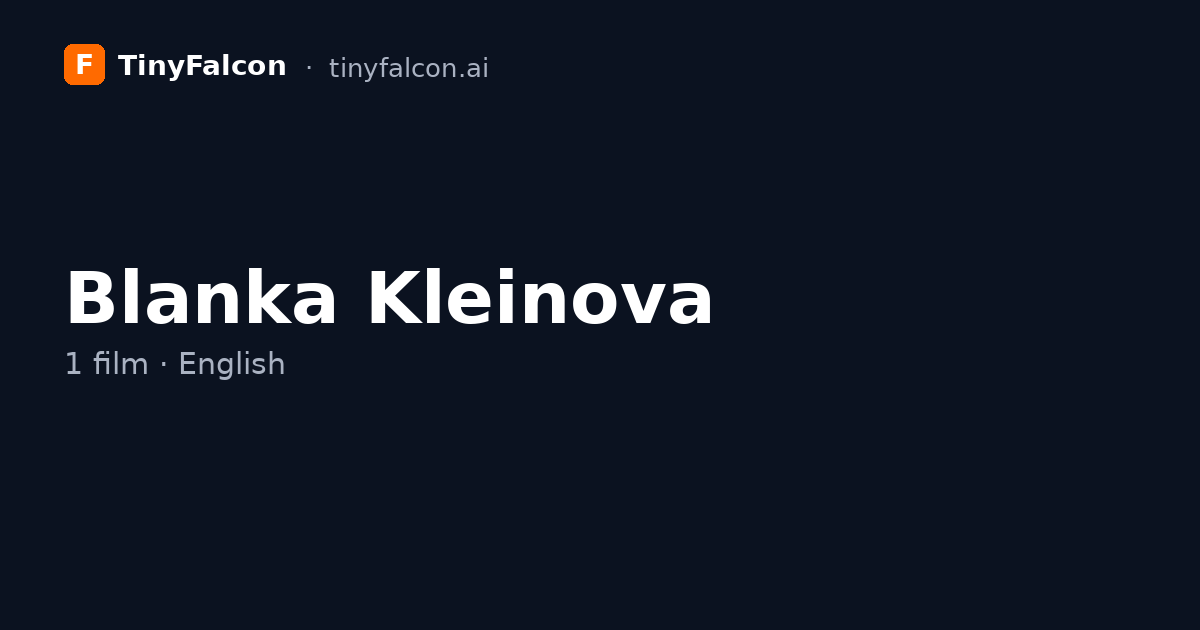 Blanka Kleinova