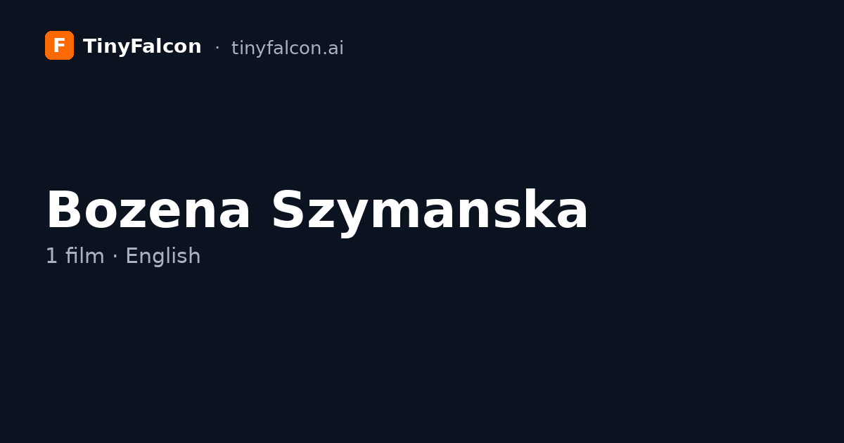 Bozena Szymanska