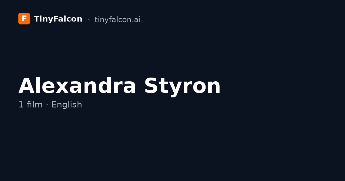 Alexandra Styron