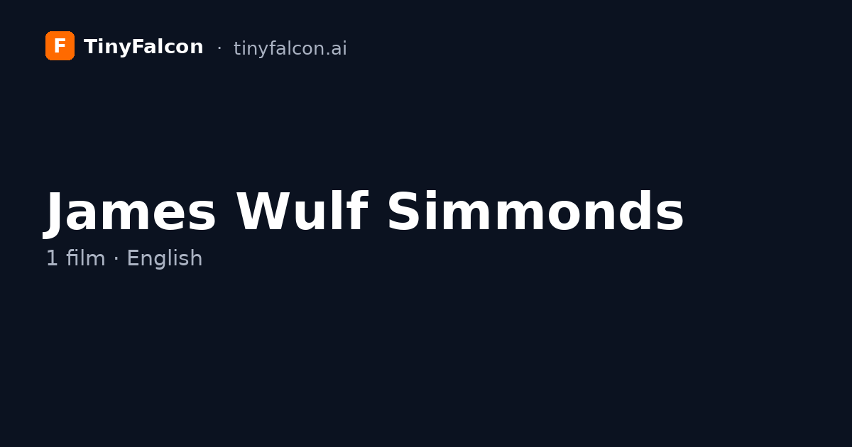James Wulf Simmonds