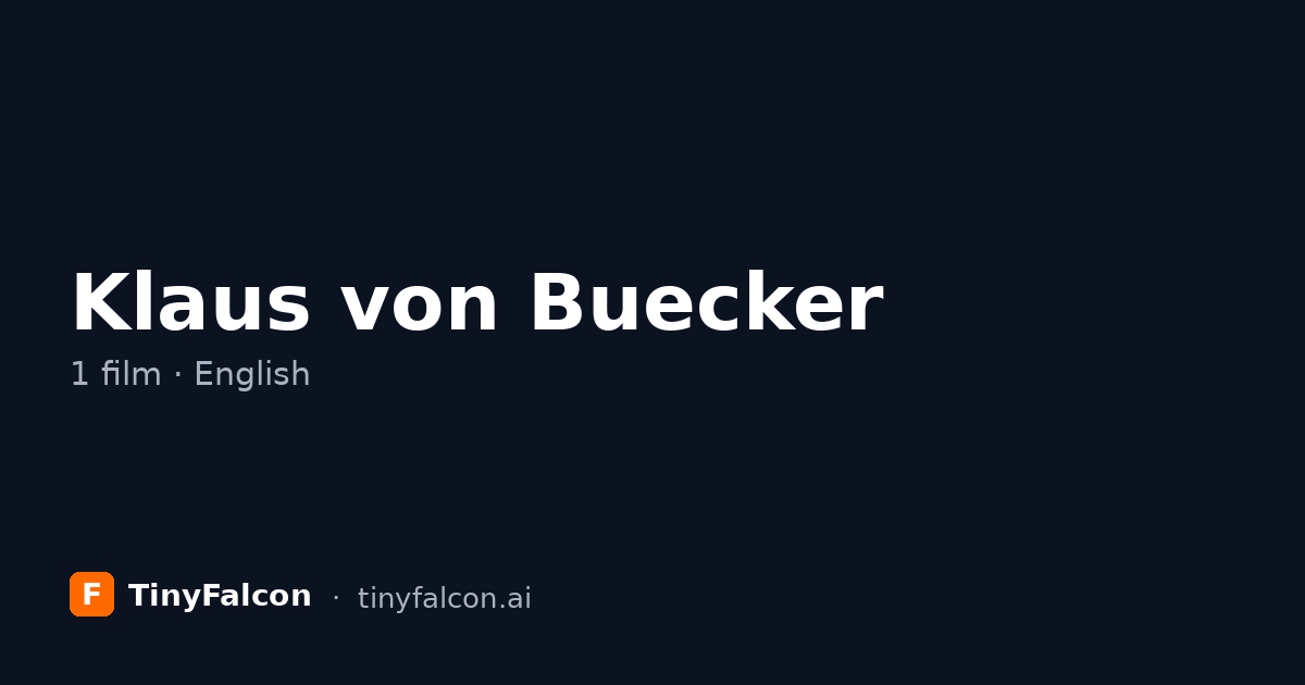 Klaus von Buecker