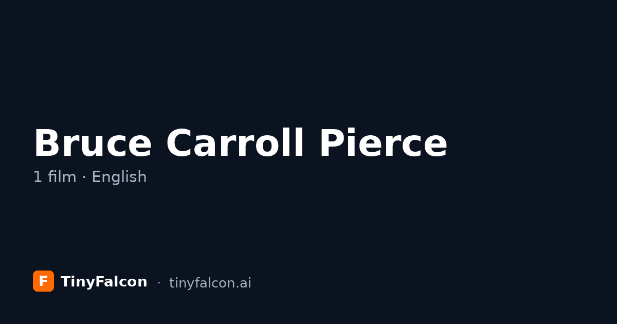 Bruce Carroll Pierce