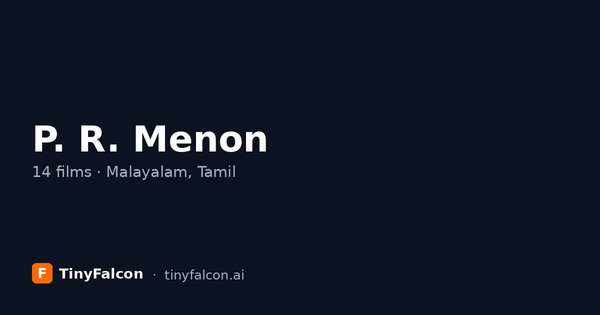 P. R. Menon