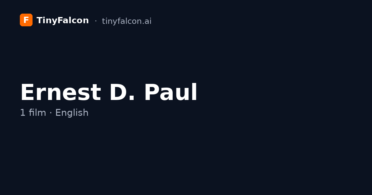 Ernest D. Paul