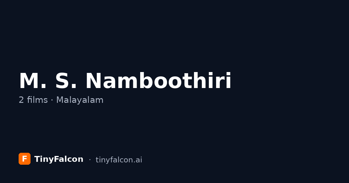 M. S. Namboothiri