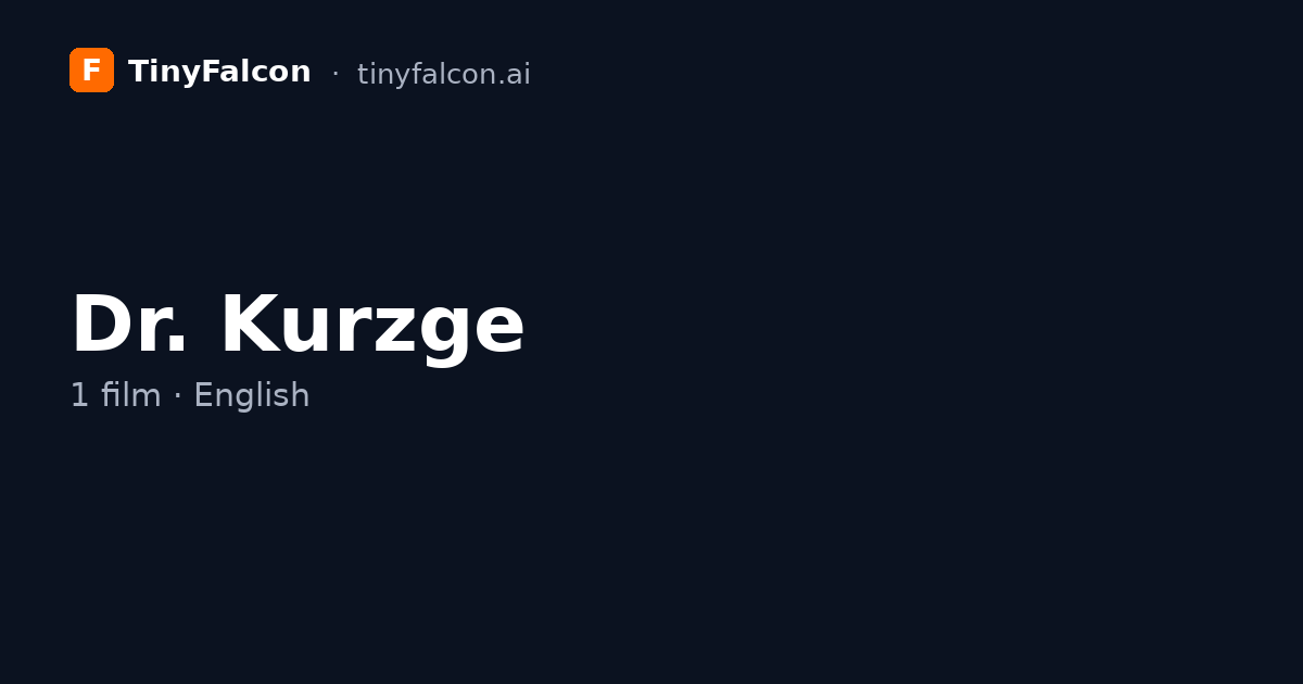 Dr. Kurzge