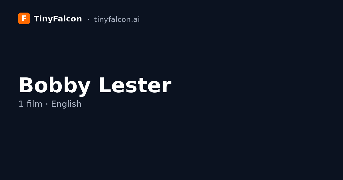Bobby Lester