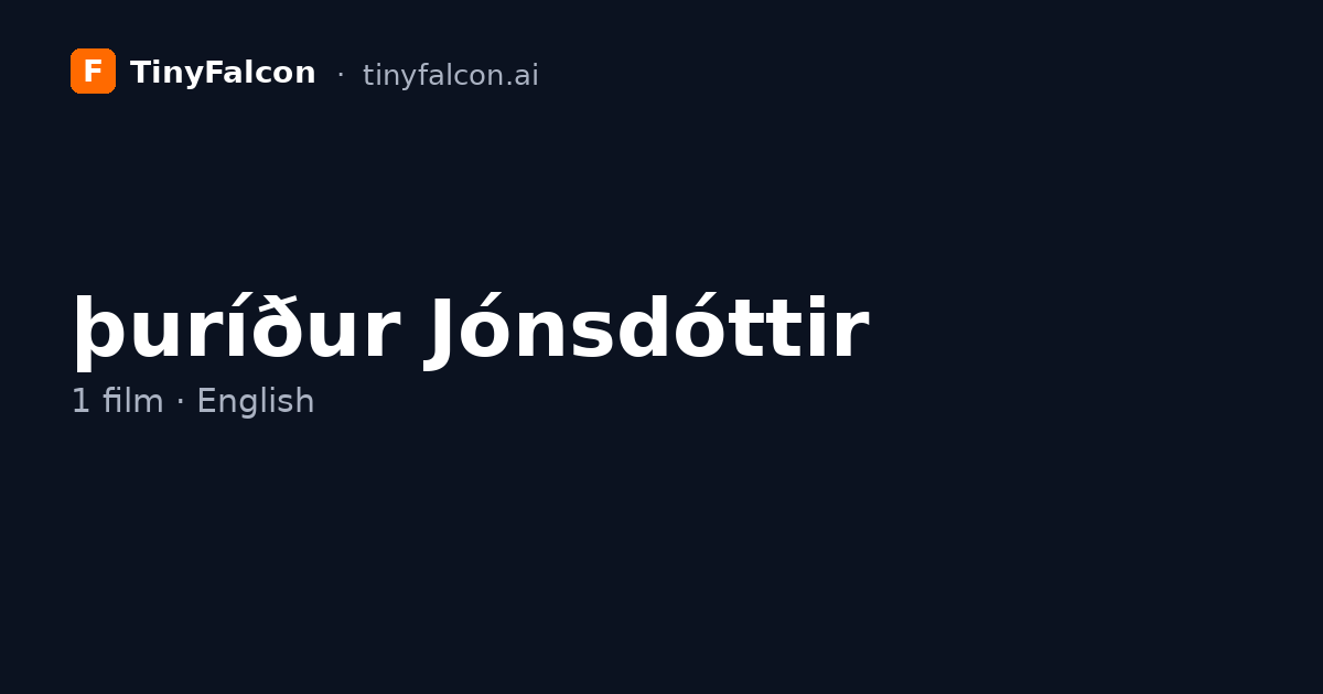 þuríður Jónsdóttir