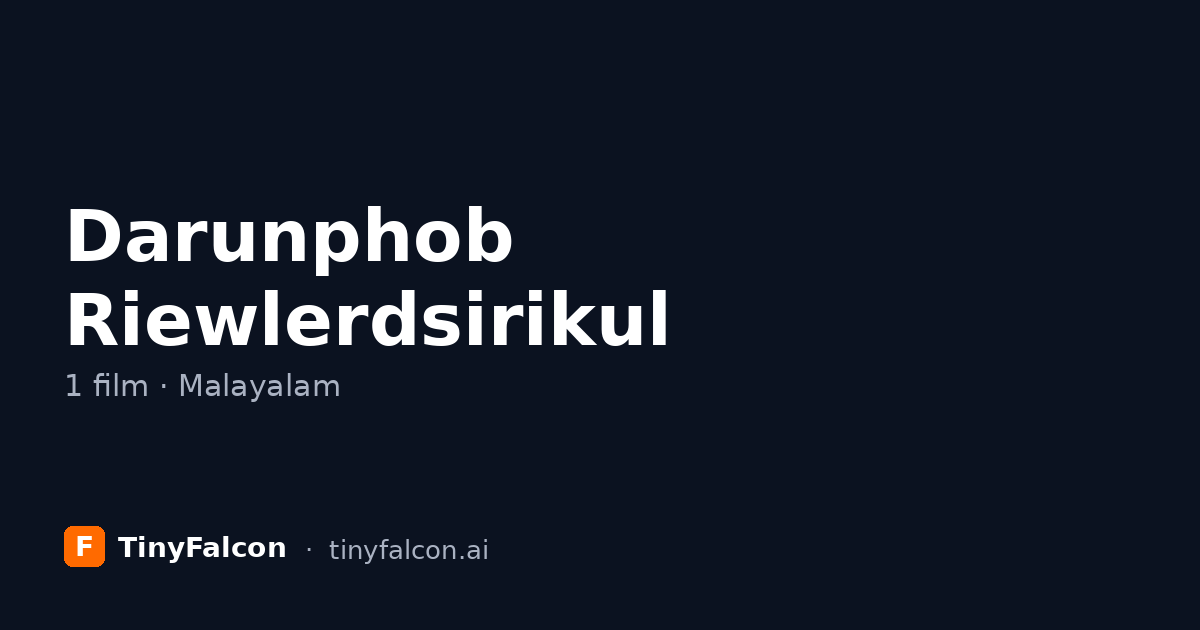Darunphob Riewlerdsirikul