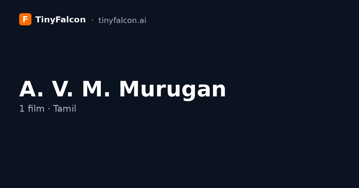 A. V. M. Murugan