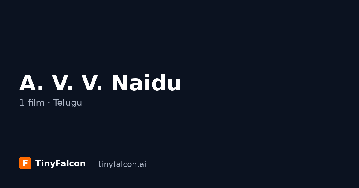 A. V. V. Naidu