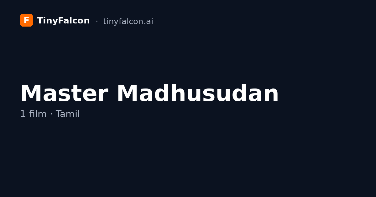 Master Madhusudan