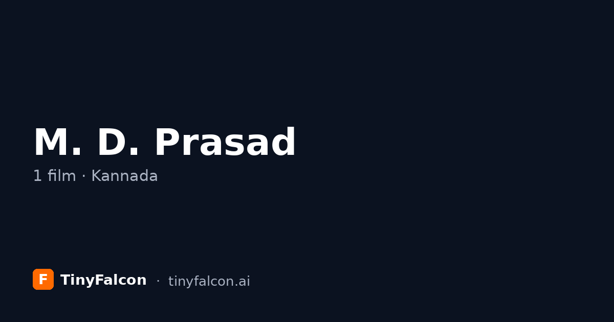 M. D. Prasad