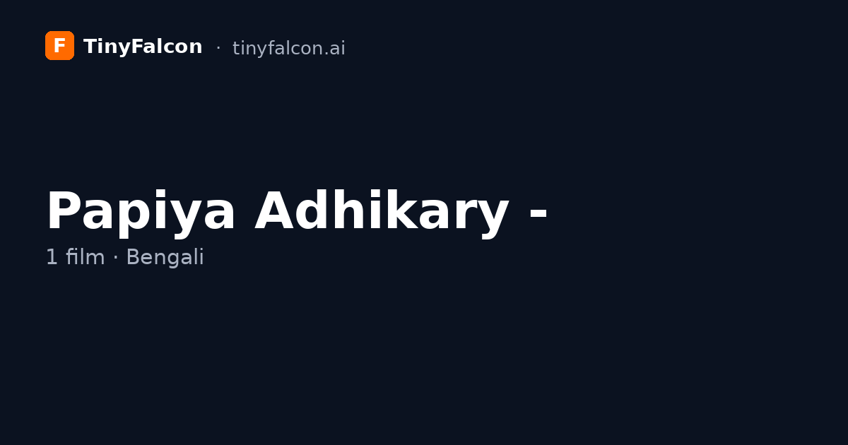 Papiya Adhikary -