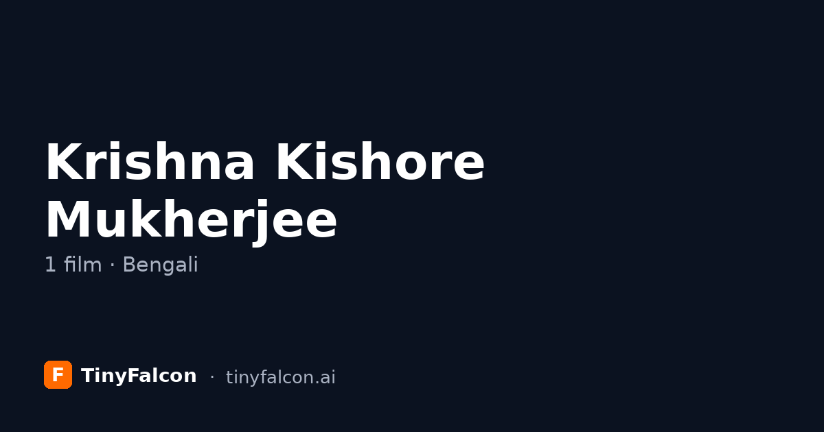 Krishna Kishore Mukherjee