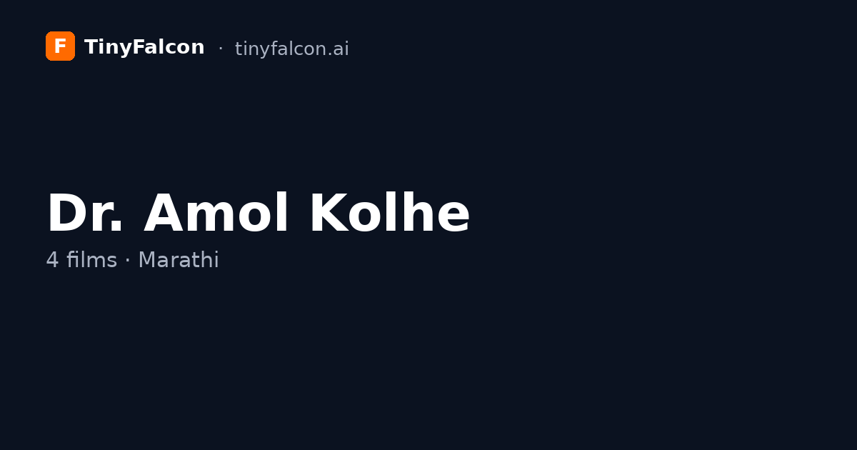 Dr. Amol Kolhe