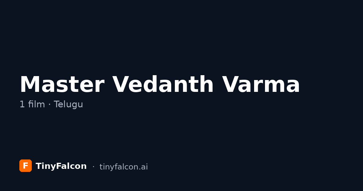 Master Vedanth Varma