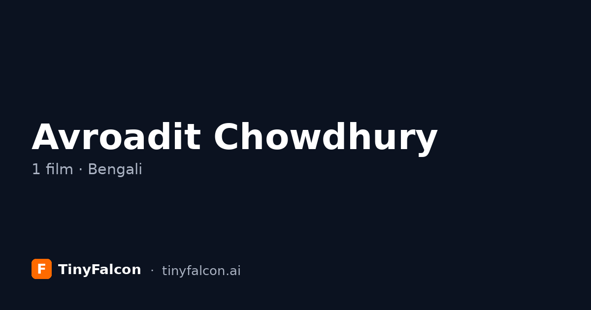Avroadit Chowdhury