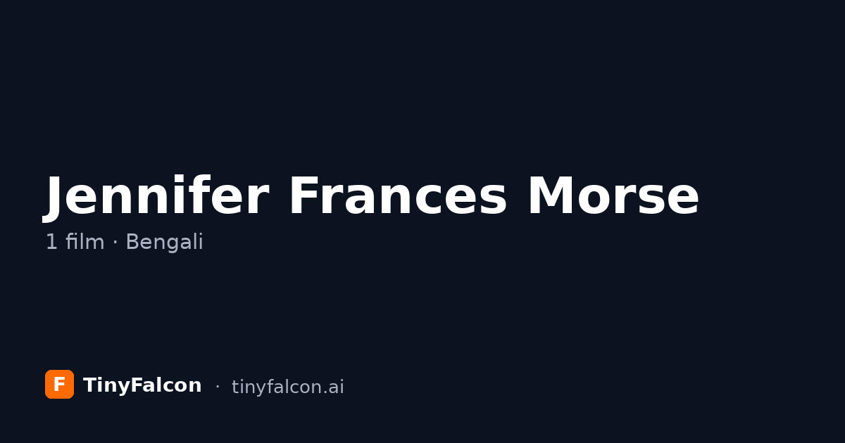 Jennifer Frances Morse