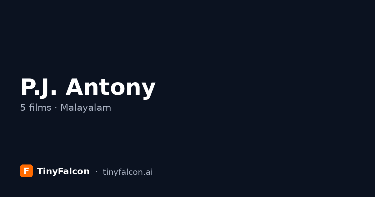 P.J. Antony