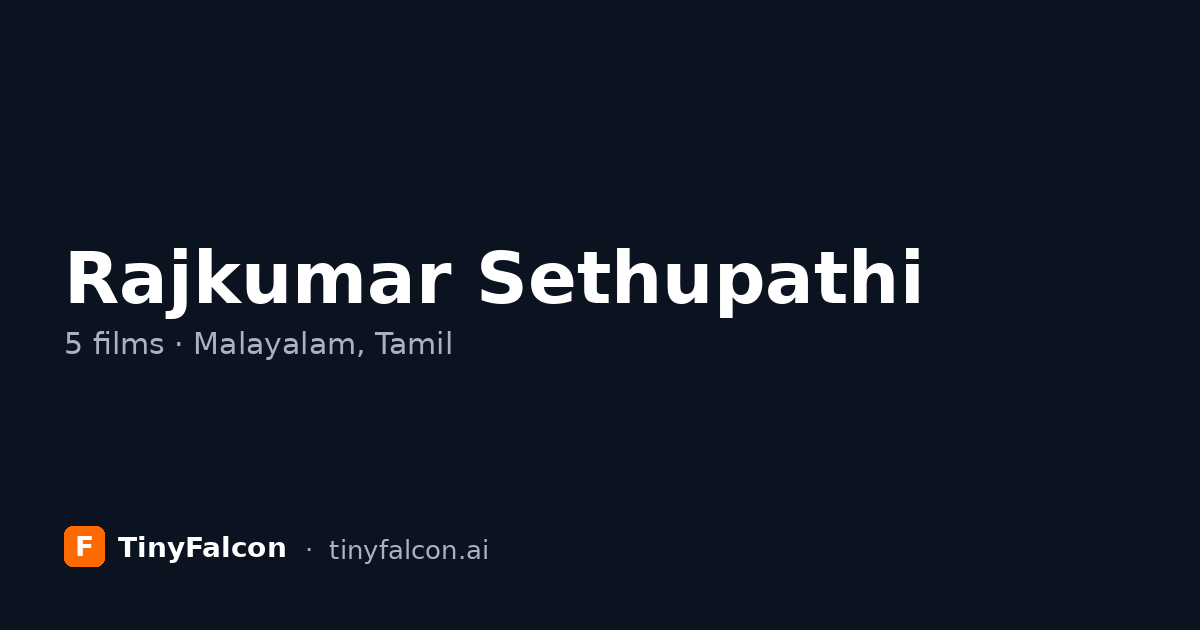 Rajkumar Sethupathi